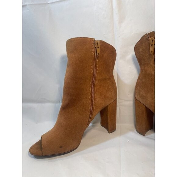 Gianni BINI RENNY Fringe  Ankle Boots Womens  SUEDE Peep Toe SIZE 7.5 - Picture 3 of 16